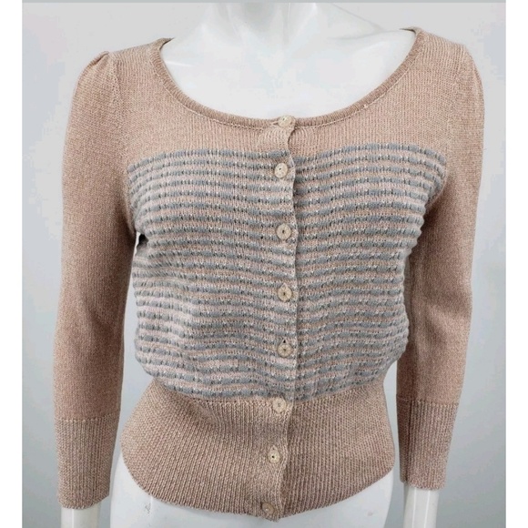 Anthropologie Sweaters - New
Knitted & Knotted Pink & Grey Cardigan Sweater